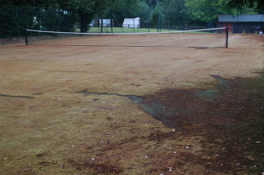 Damaged Turf Court